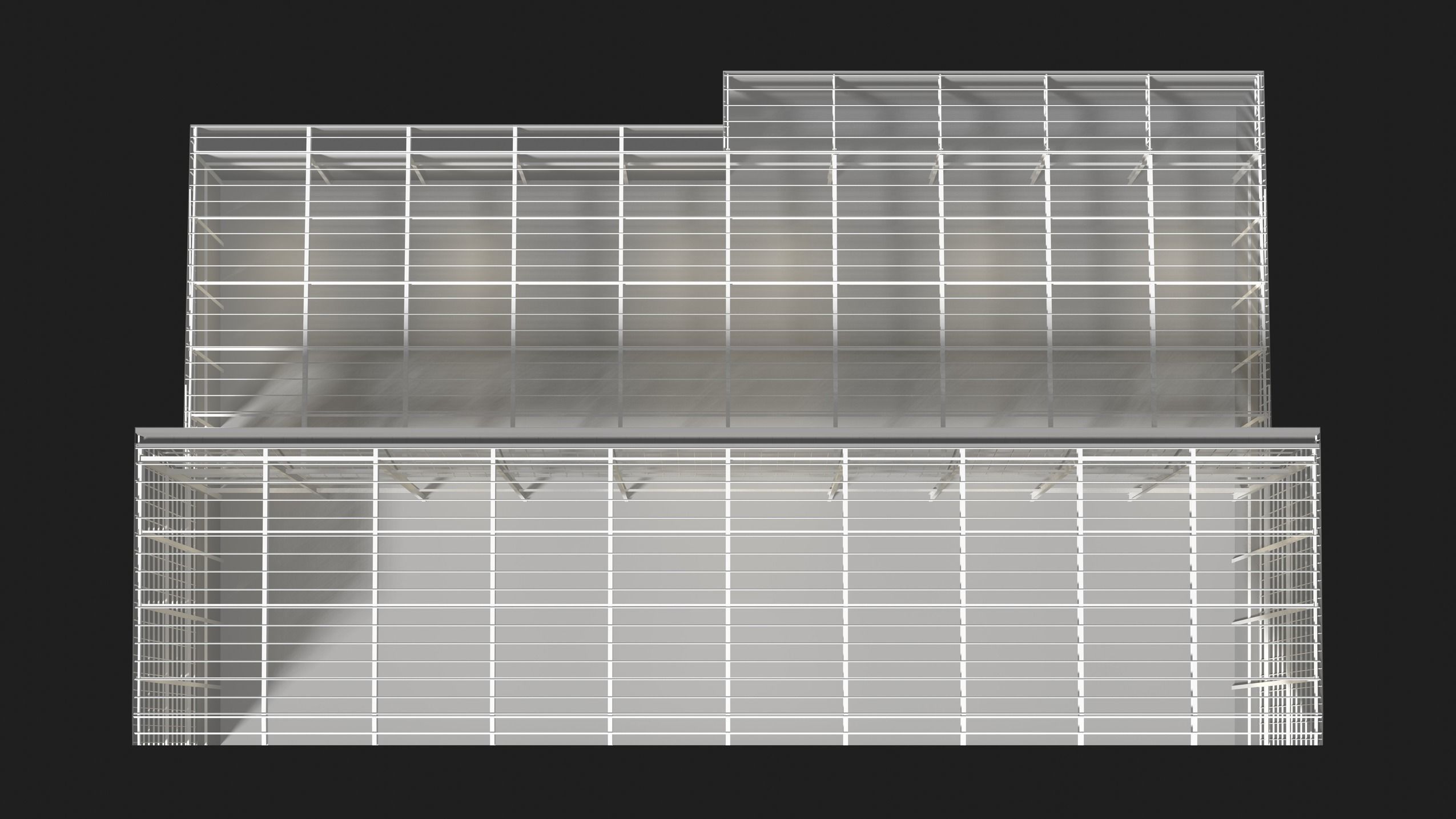 Factory building in section cut 24ZZ37 3D model_3