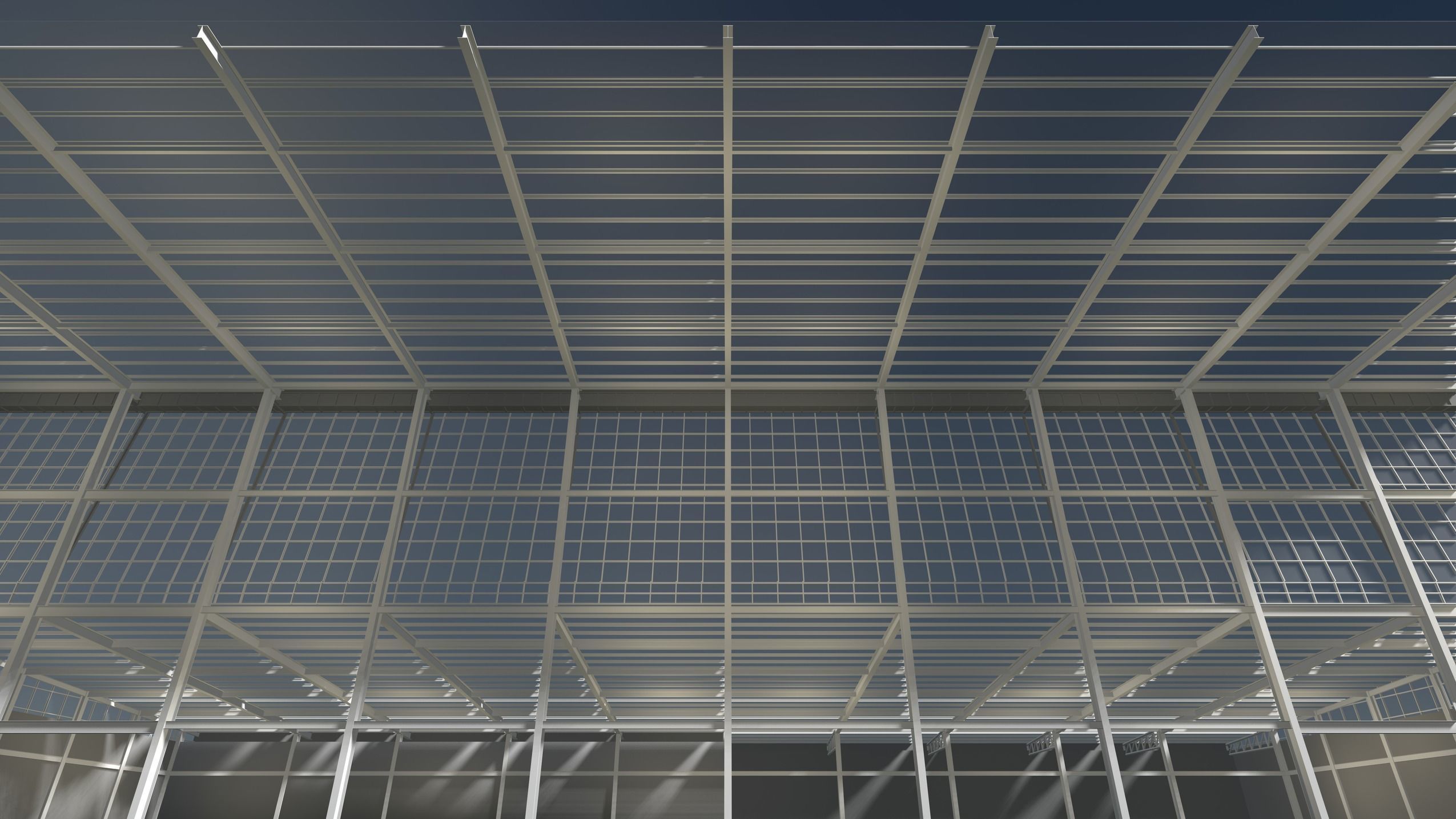 Factory building in section cut 24ZZ37 3D model_7