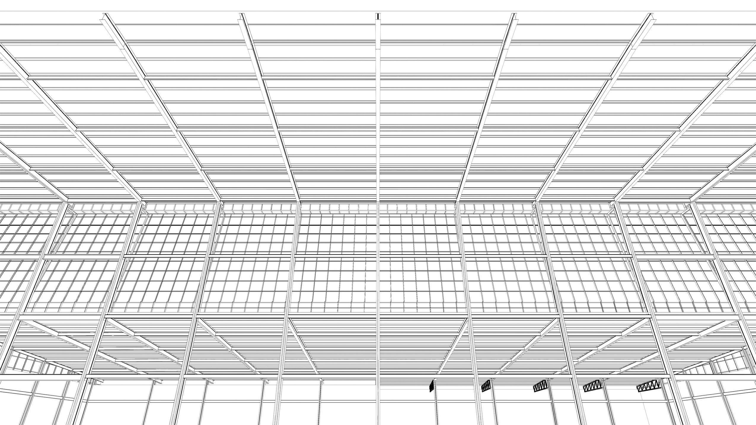 Factory building in section cut 24ZZ37 3D model_12