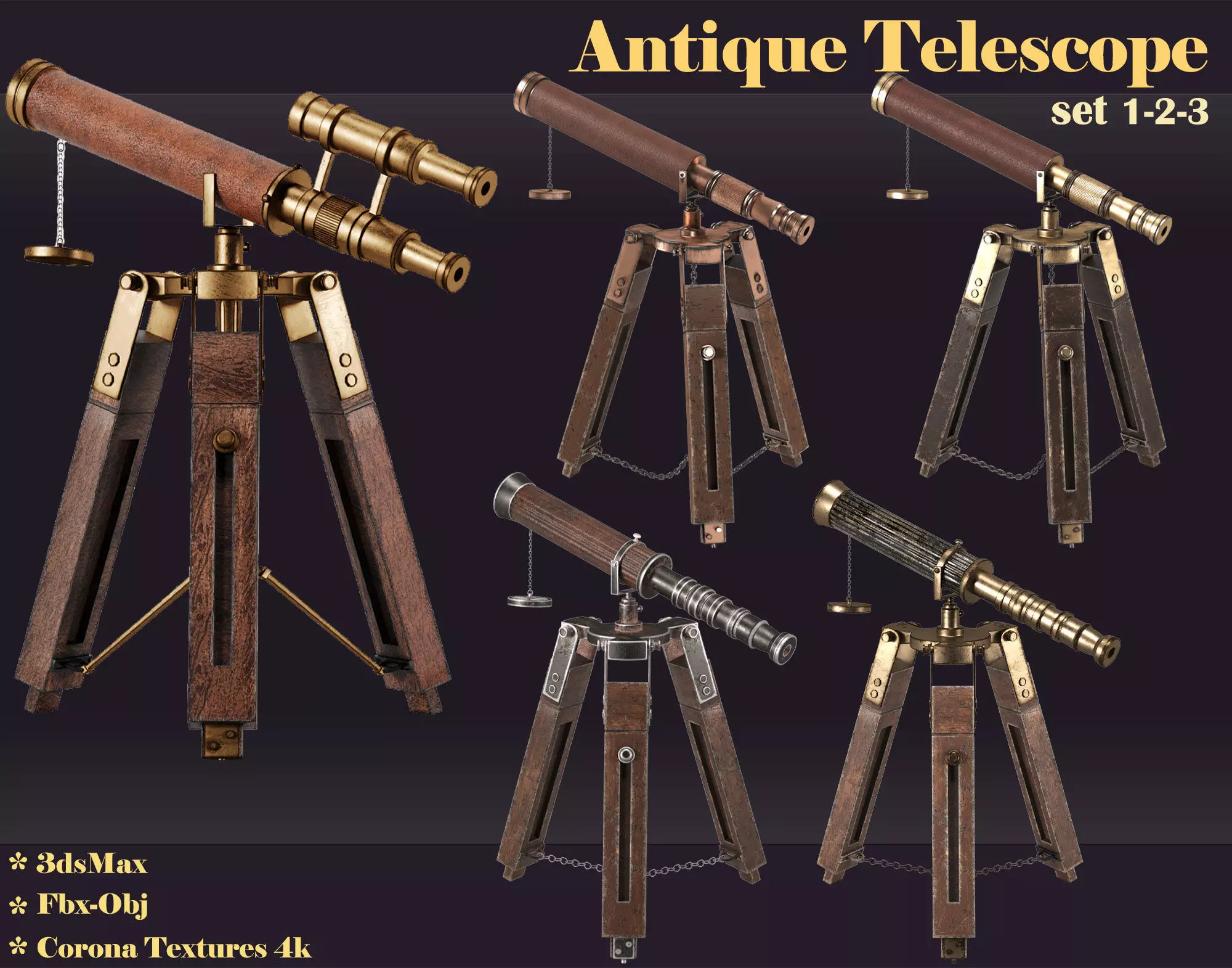 collection antique telescope  _0