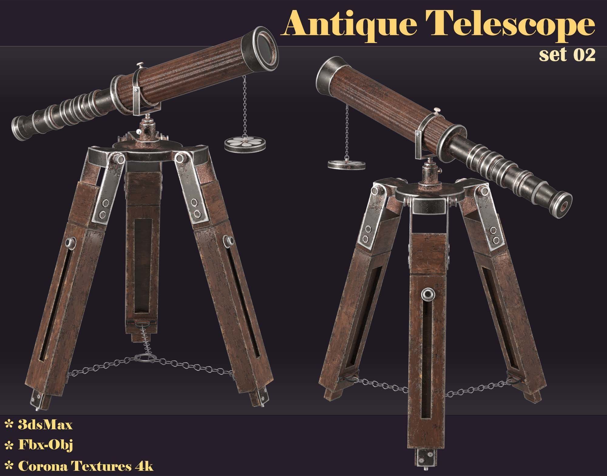 collection antique telescope  _22