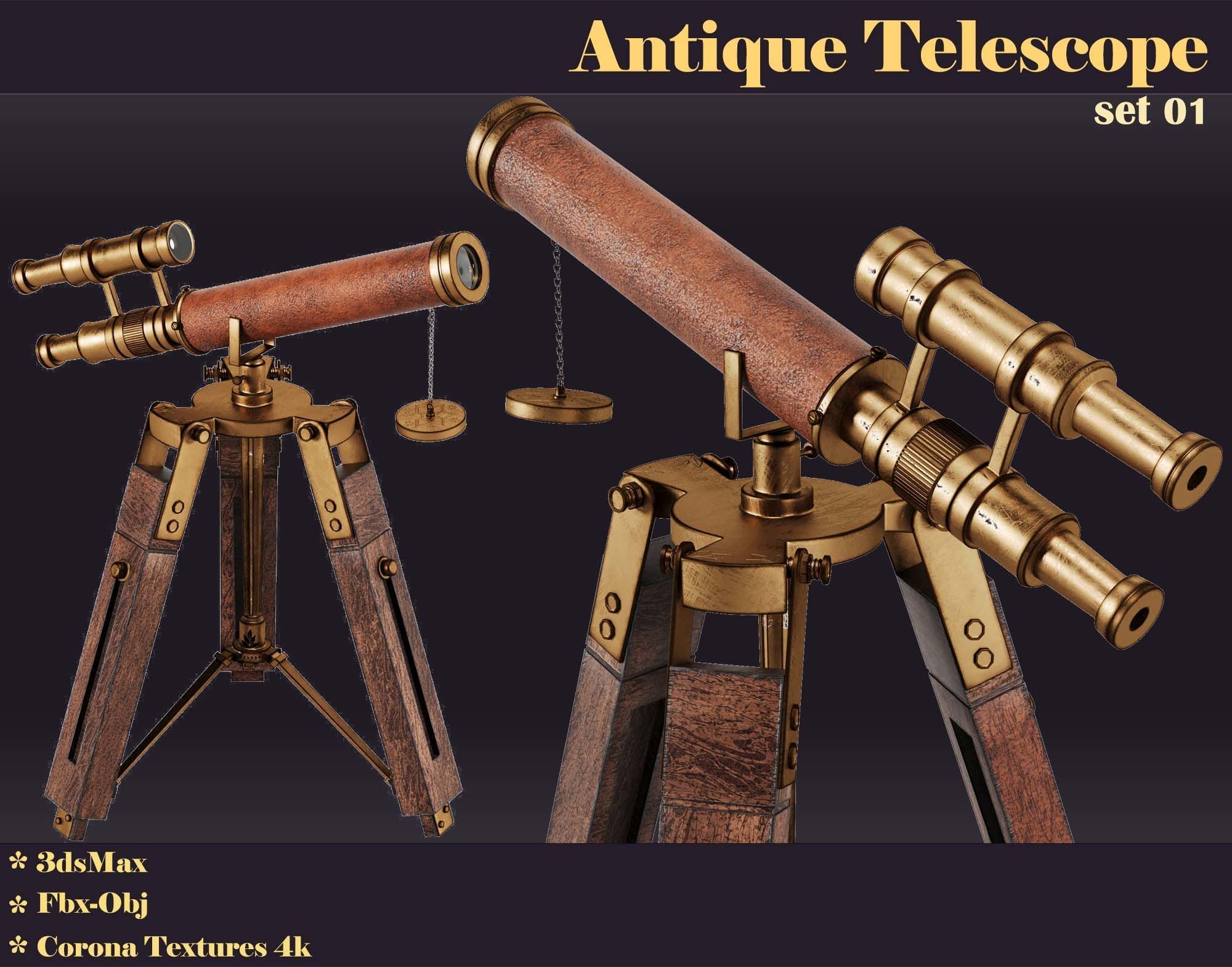 collection antique telescope  _34