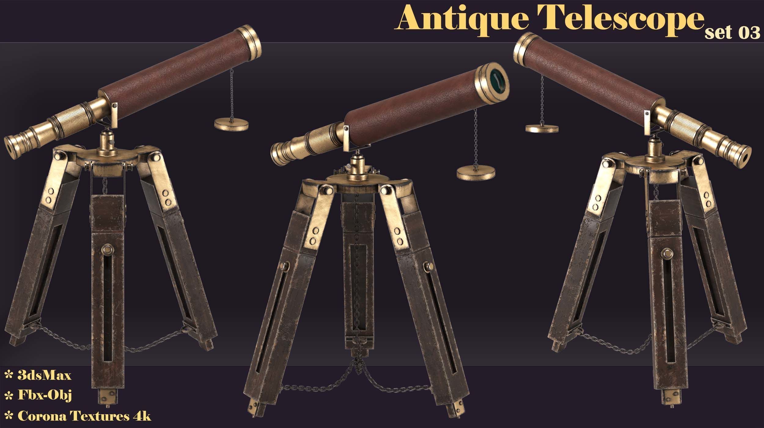 collection antique telescope  _8
