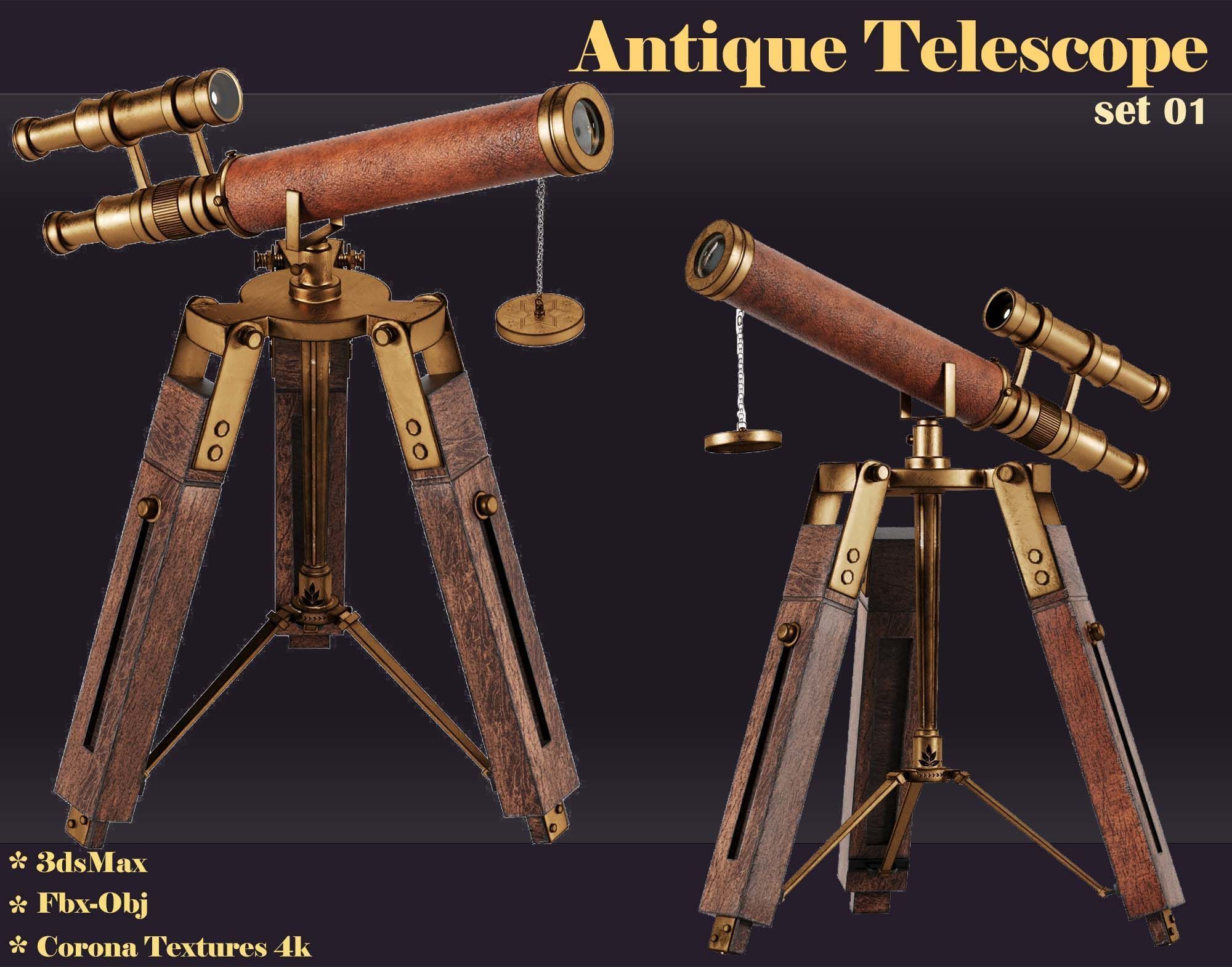 collection antique telescope  _25