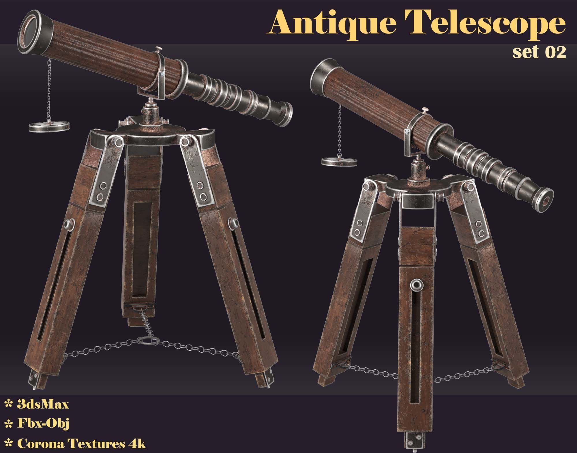 collection antique telescope  _23