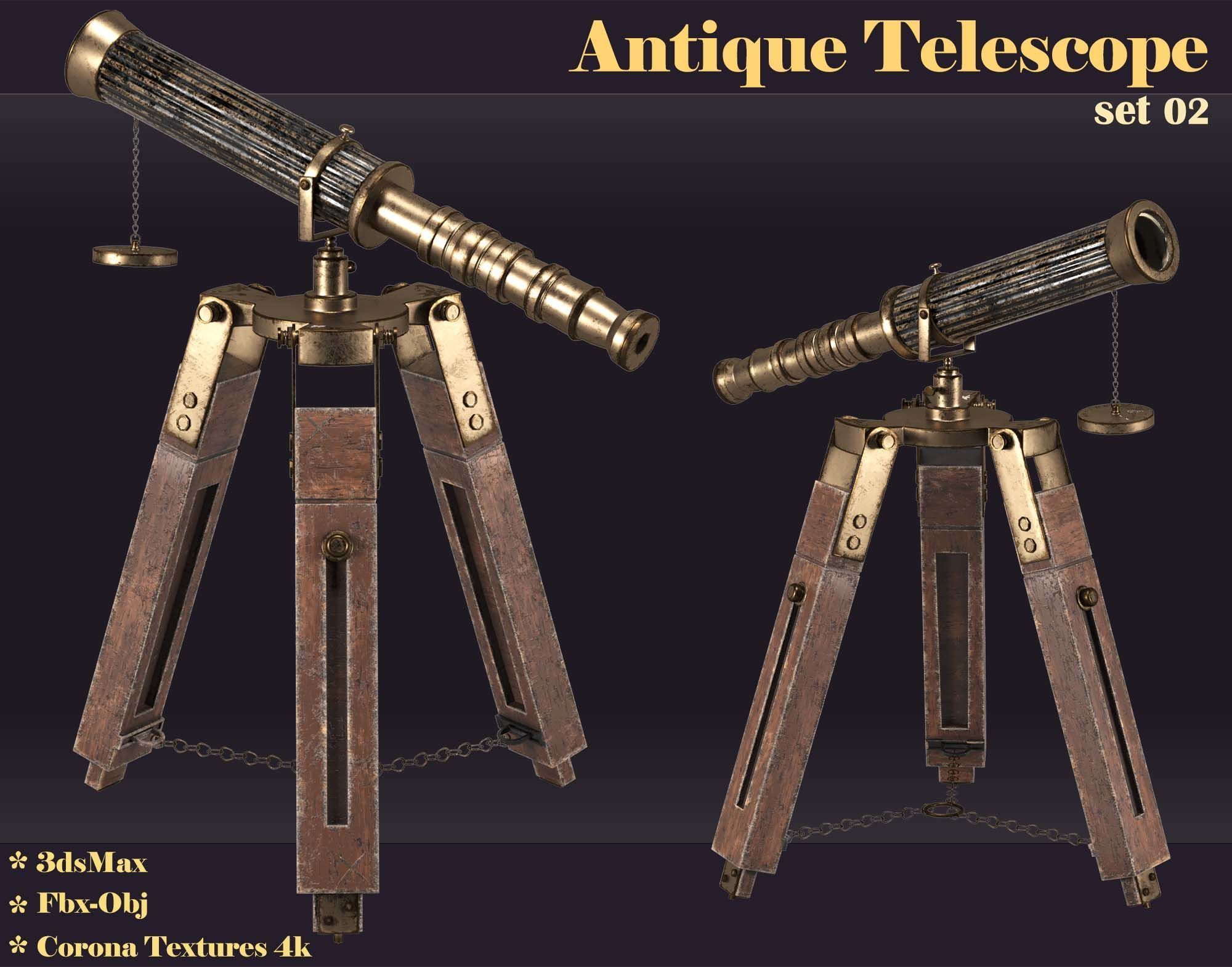 collection antique telescope  _17