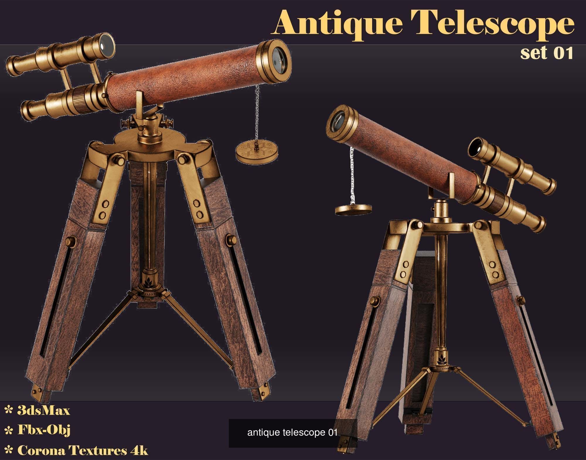 collection antique telescope  _4