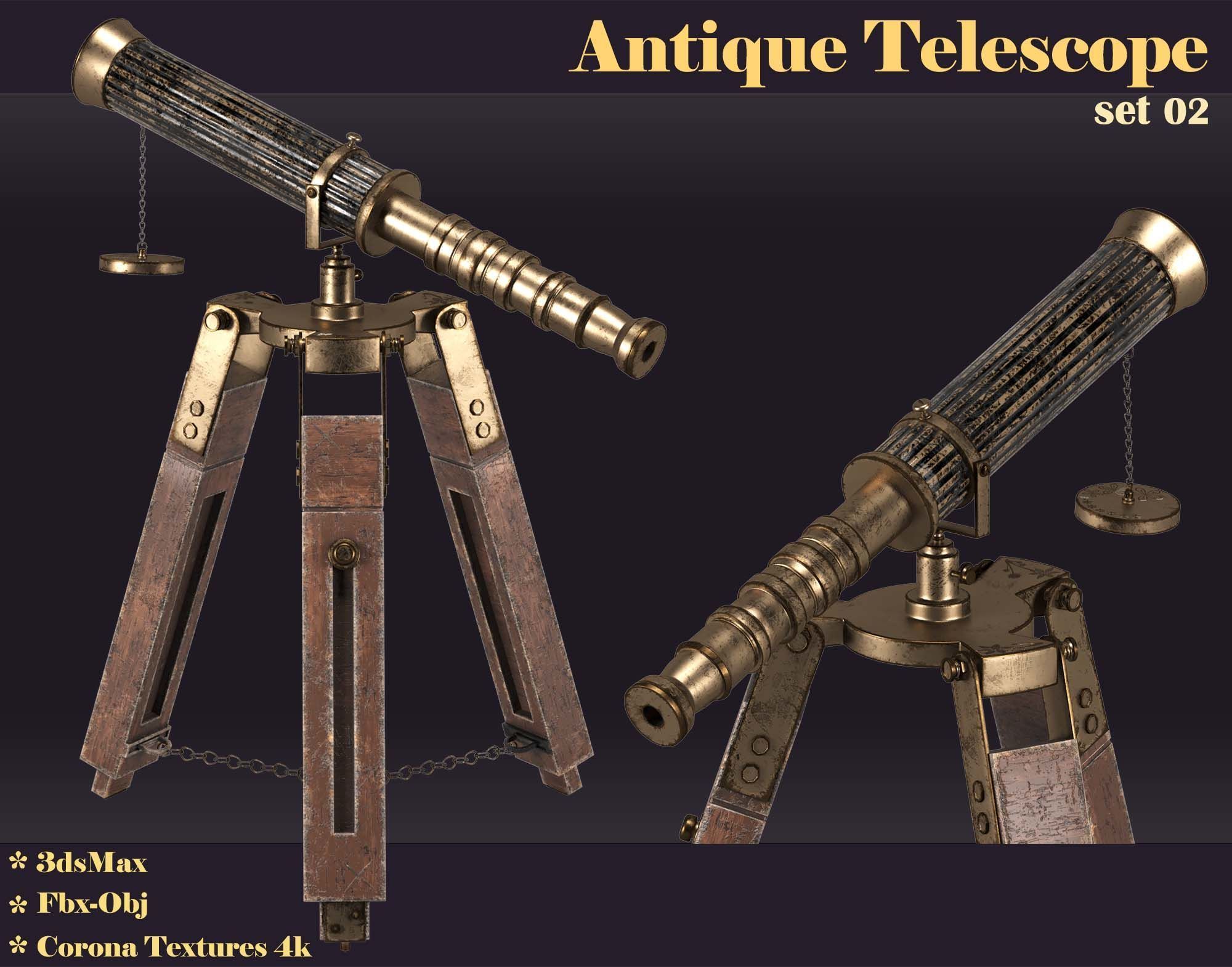 collection antique telescope  _19