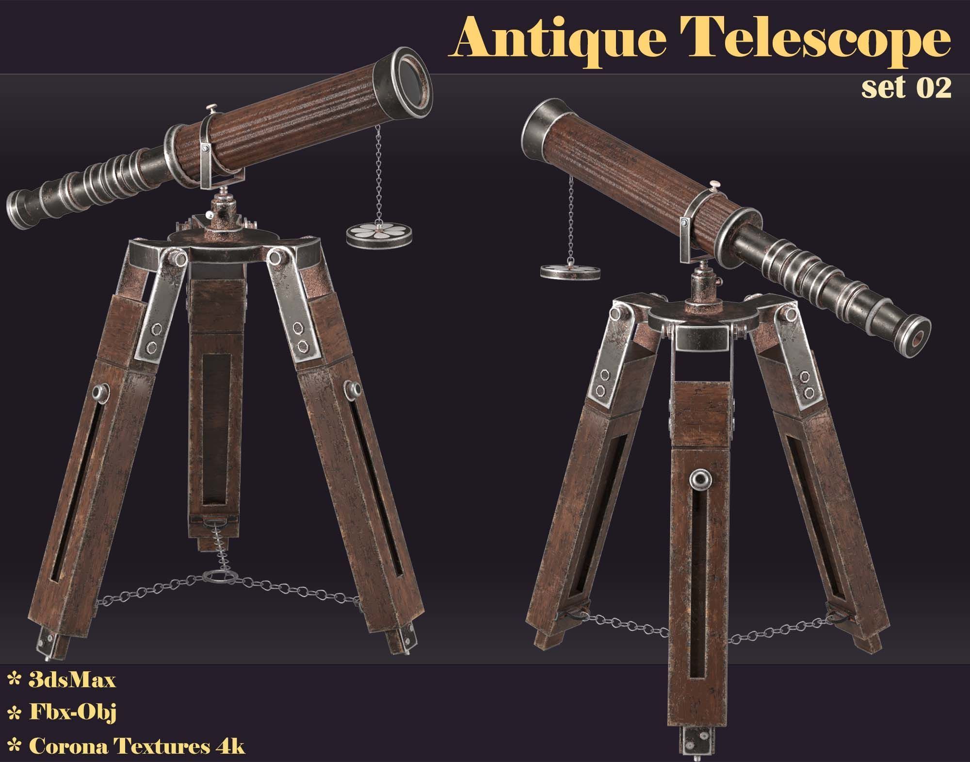 collection antique telescope  _24