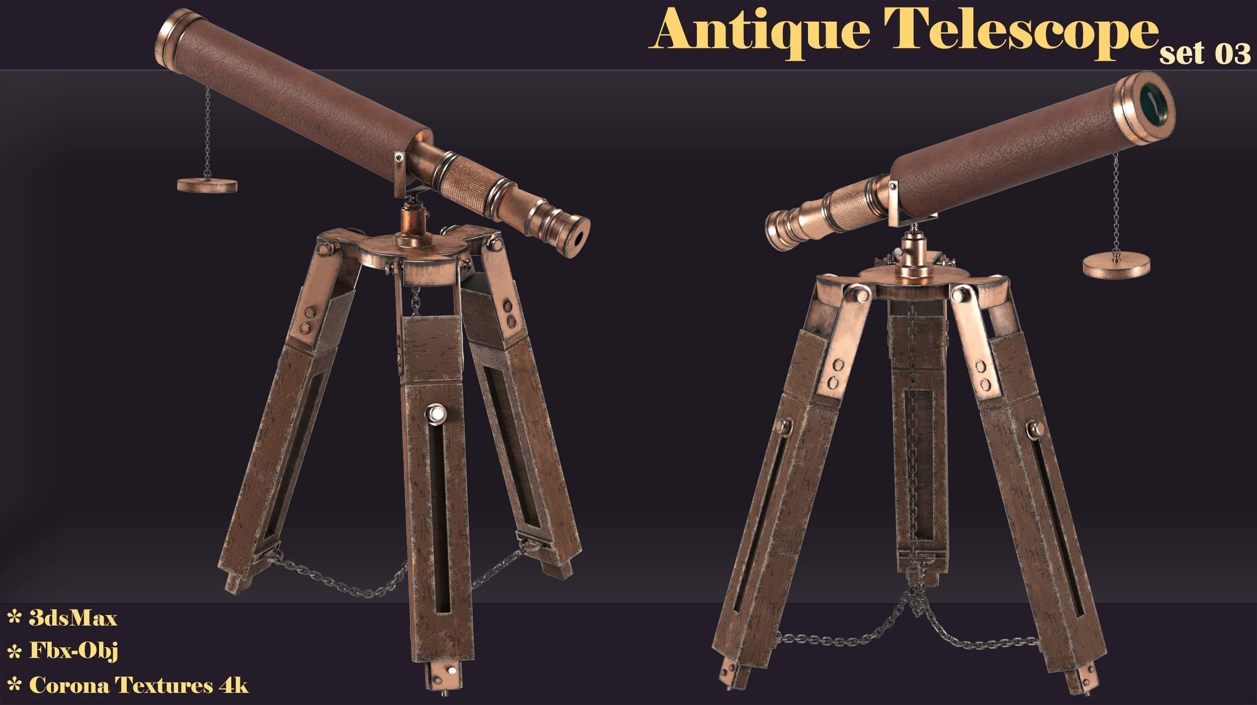 collection antique telescope  _9