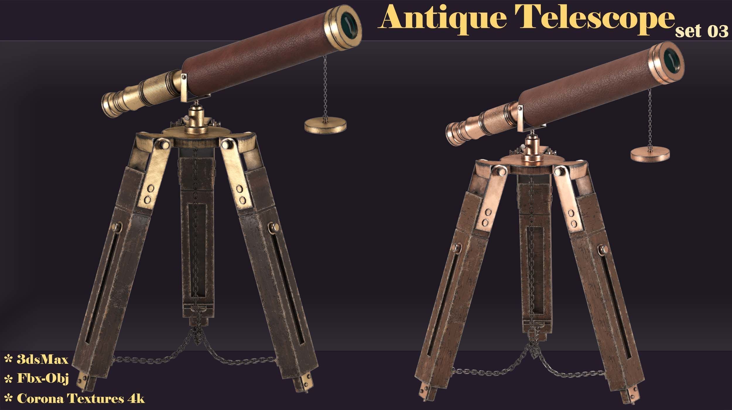collection antique telescope  _11