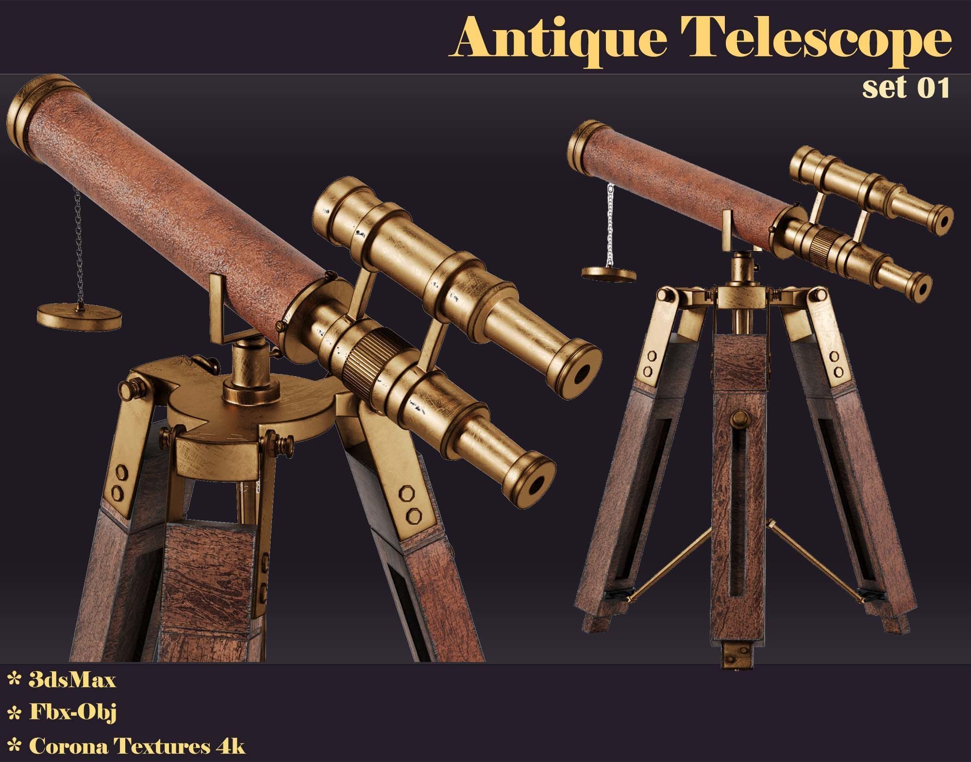 collection antique telescope  _29