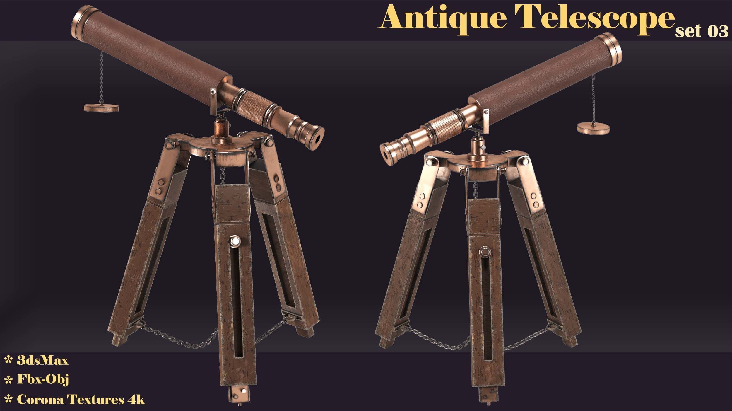 collection antique telescope  _12