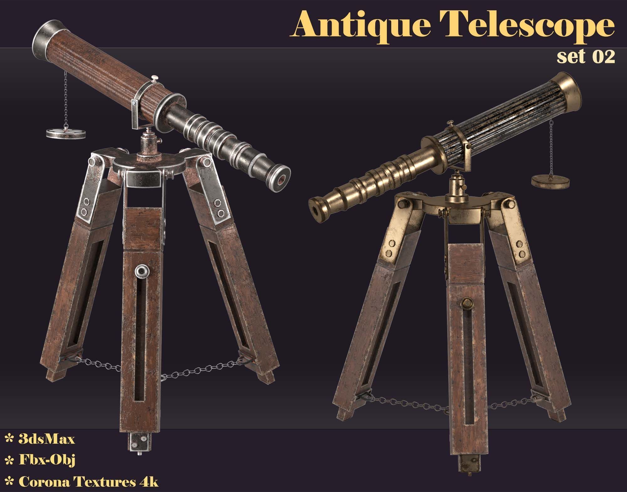 collection antique telescope  _15