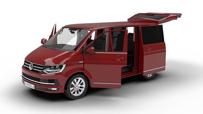 Volkswagen Tranporter T6 Multivan 2019 HQ 3d model  3D model