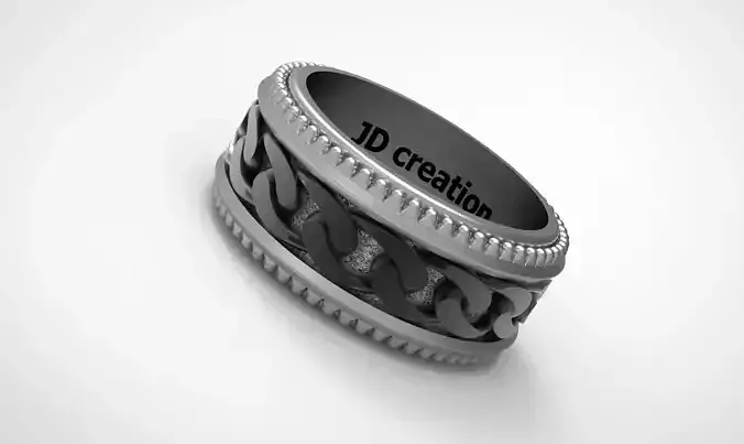 Chain Pattern Band Ring