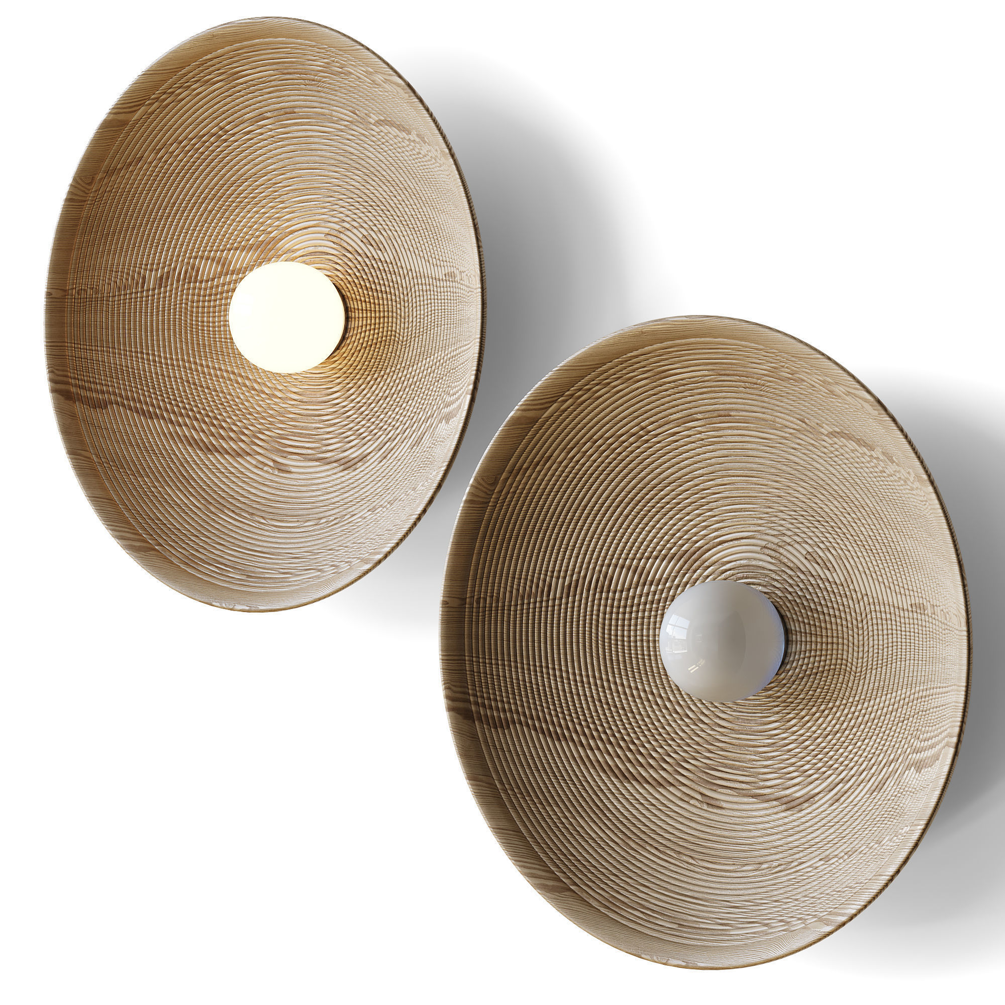 Wall Lamp Radial Low-poly 3D model_1