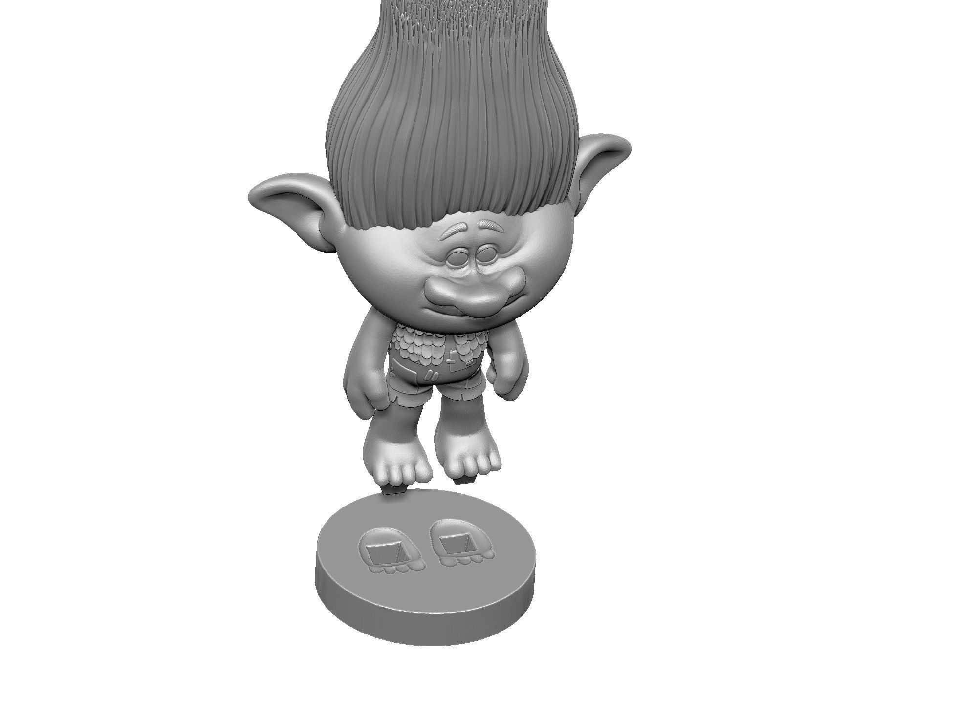 Branch Troll for 3D Printing STL 3D print model_3