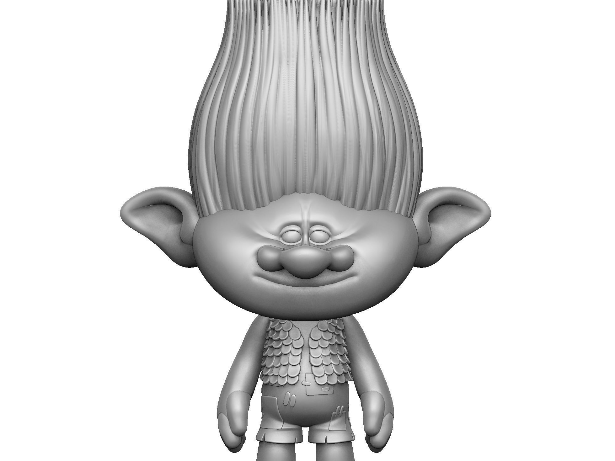 Branch Troll for 3D Printing STL 3D print model_2