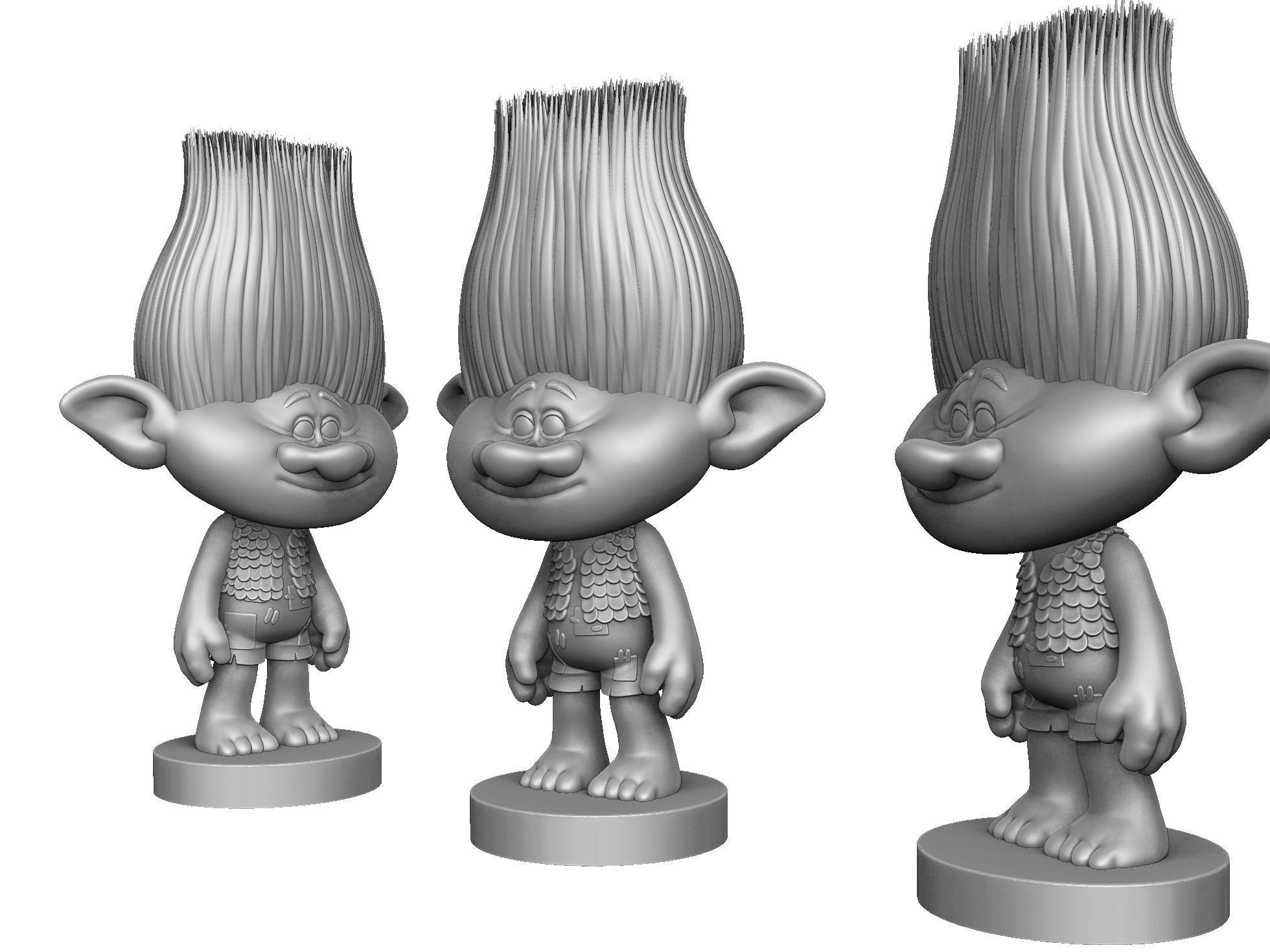 Branch Troll for 3D Printing STL 3D print model_17