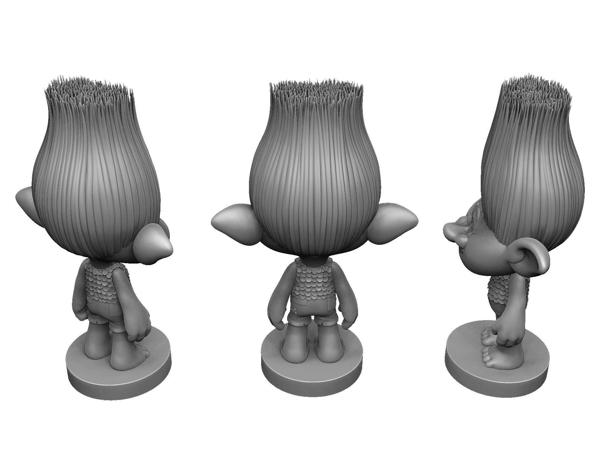 Branch Troll for 3D Printing STL 3D print model_19