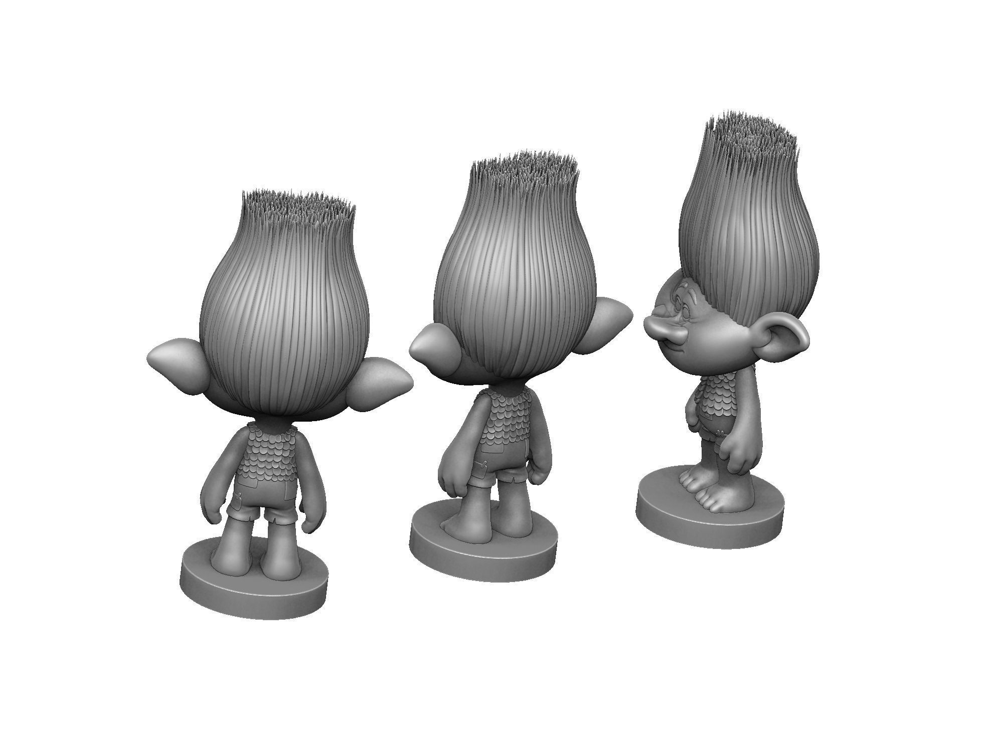 Branch Troll for 3D Printing STL 3D print model_12