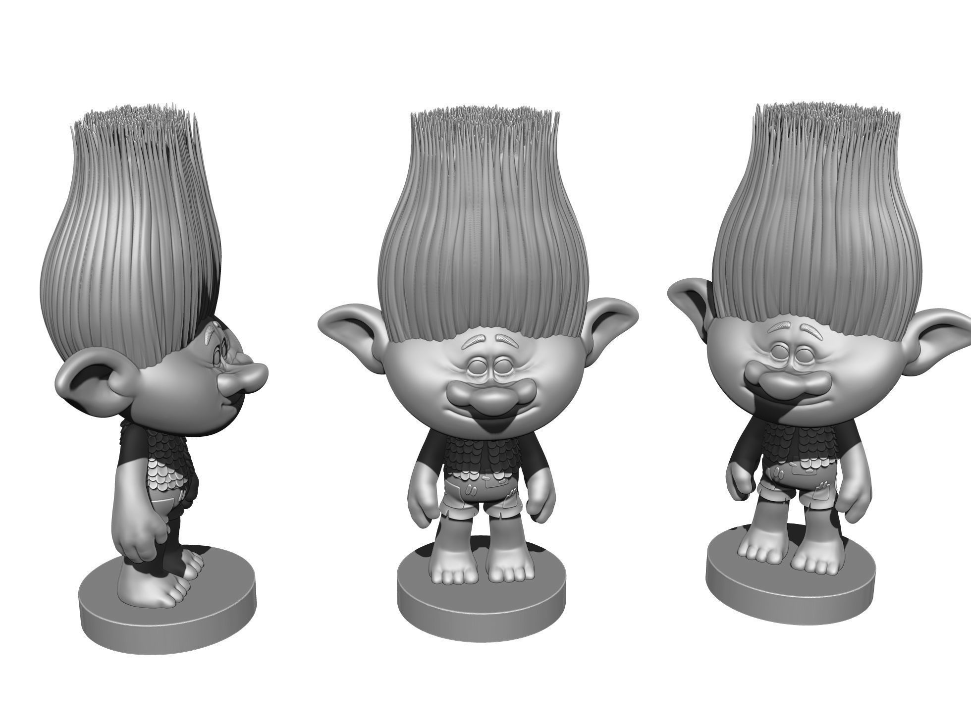 Branch Troll for 3D Printing STL 3D print model_16