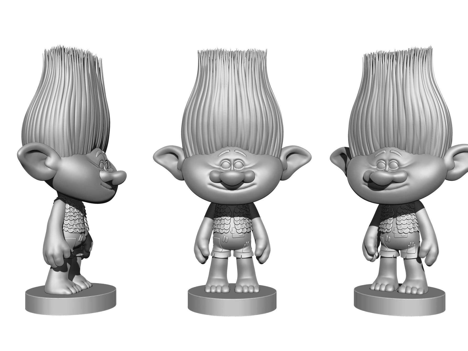 Branch Troll for 3D Printing STL 3D print model_14