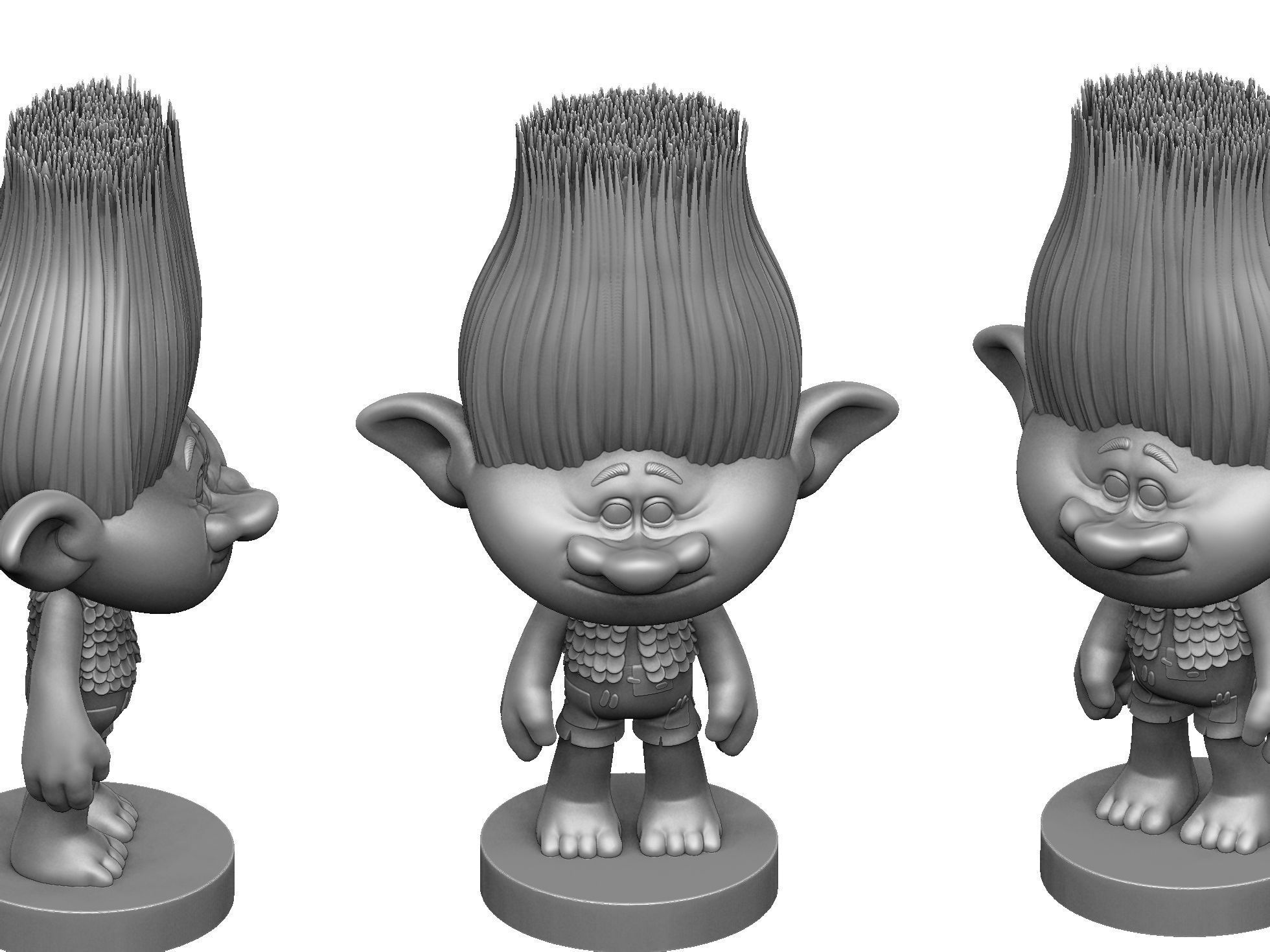 Branch Troll for 3D Printing STL 3D print model_9