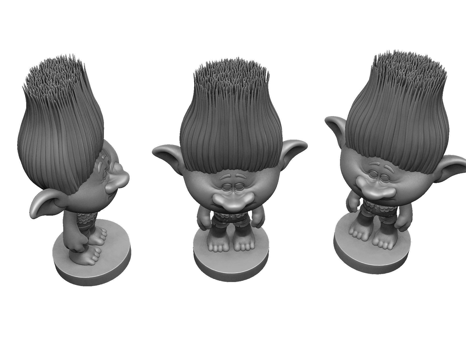 Branch Troll for 3D Printing STL 3D print model_7