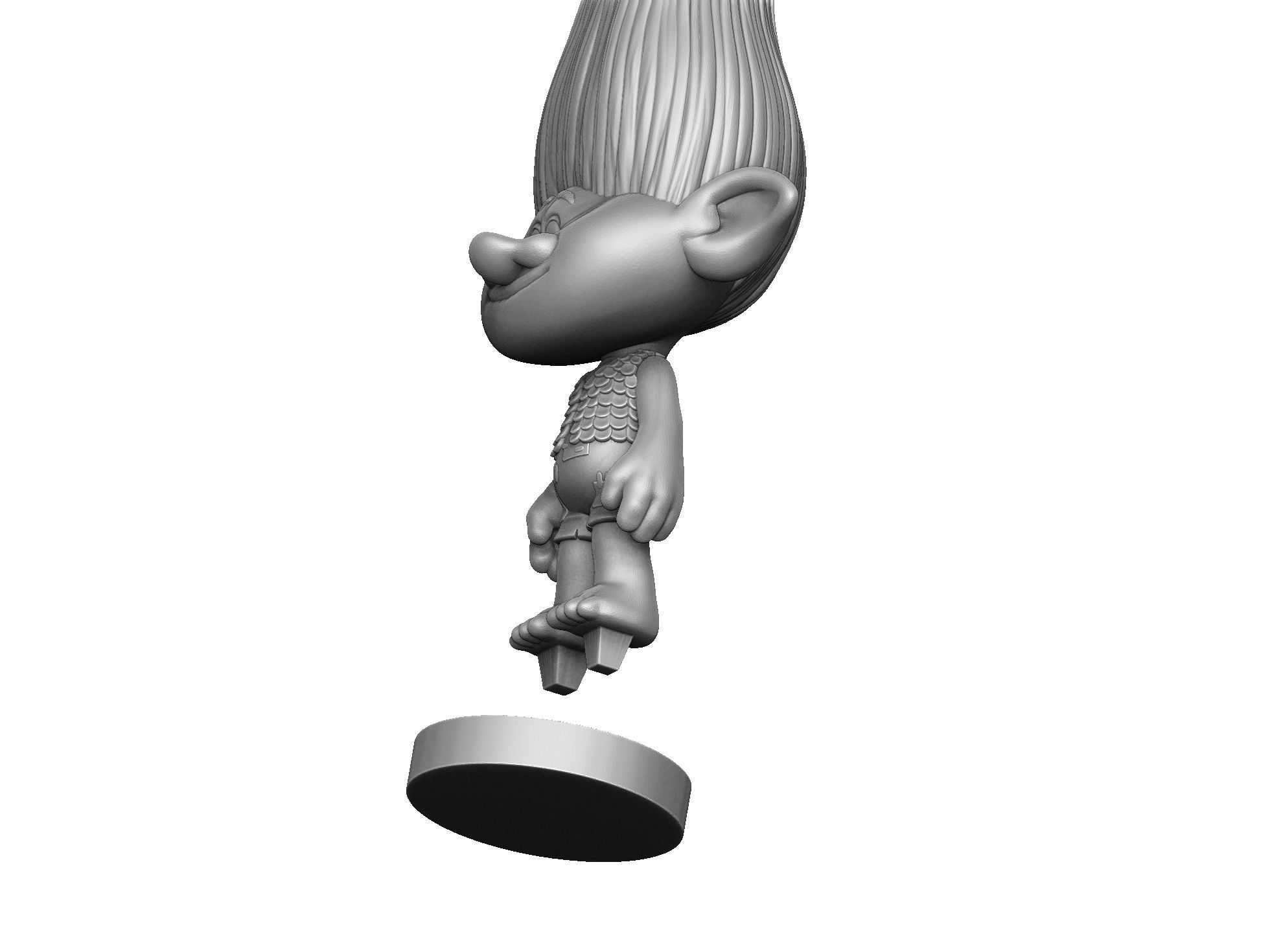 Branch Troll for 3D Printing STL 3D print model_4