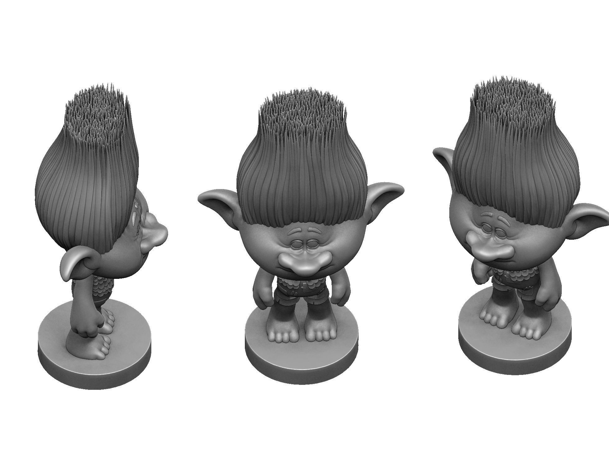 Branch Troll for 3D Printing STL 3D print model_8