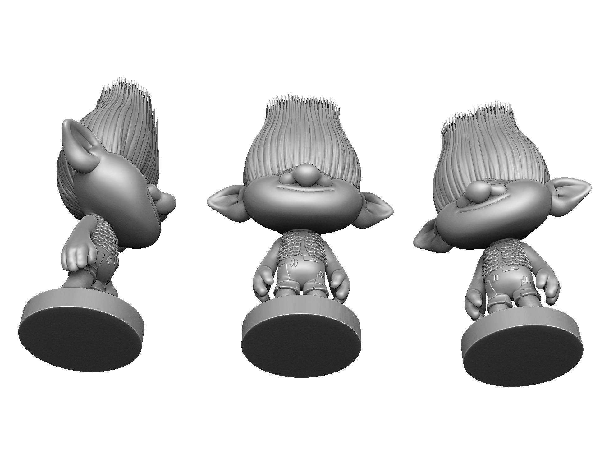 Branch Troll for 3D Printing STL 3D print model_6