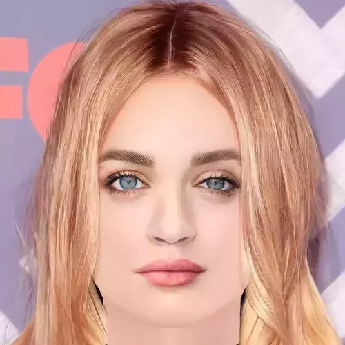 Joey King Head - No Hair - Low poly head for game 