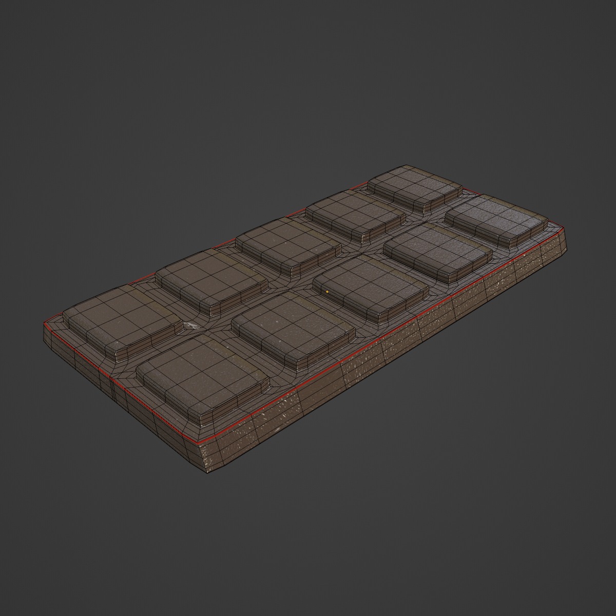 Stylized Chocolate 02 Low-poly 3D model_7