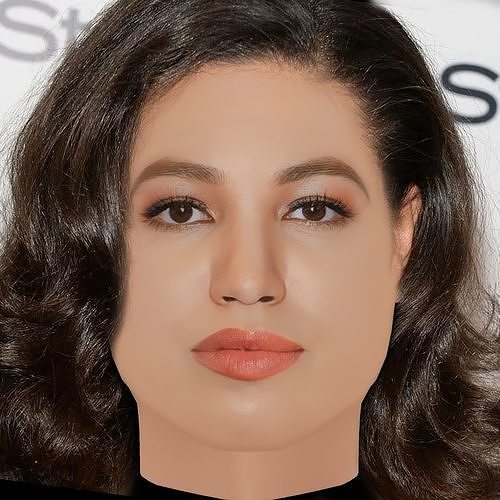 Jurnee Smollett Head - No Hair - Low poly head for game  Low-poly 3D model