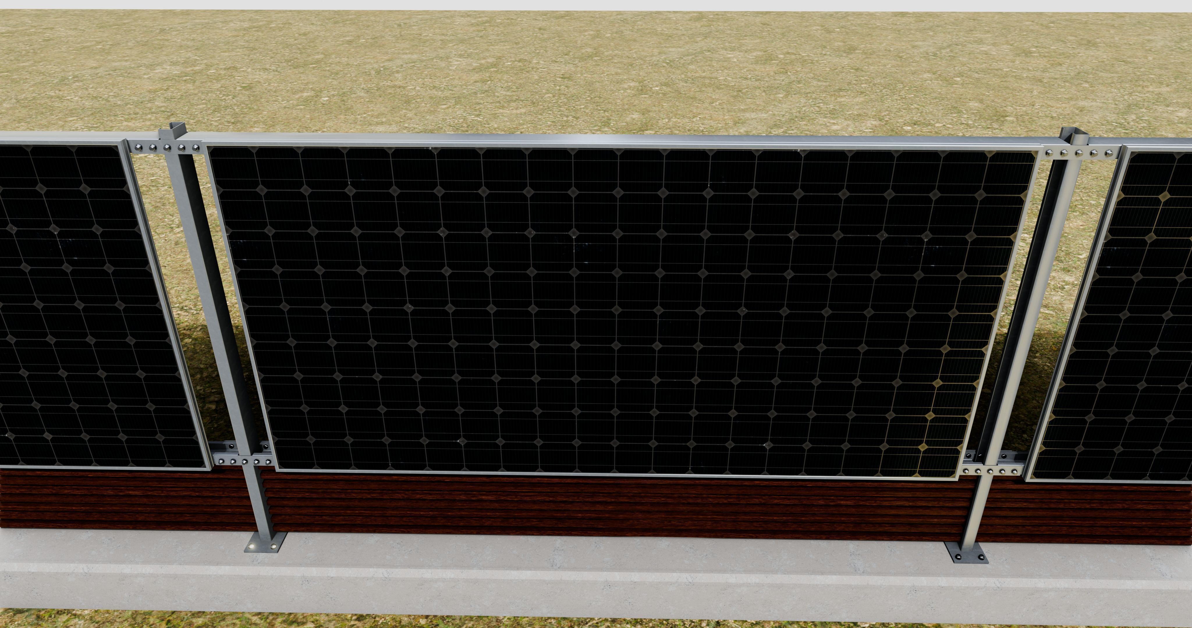 Solar Panel Wall Type-1 3D model_2