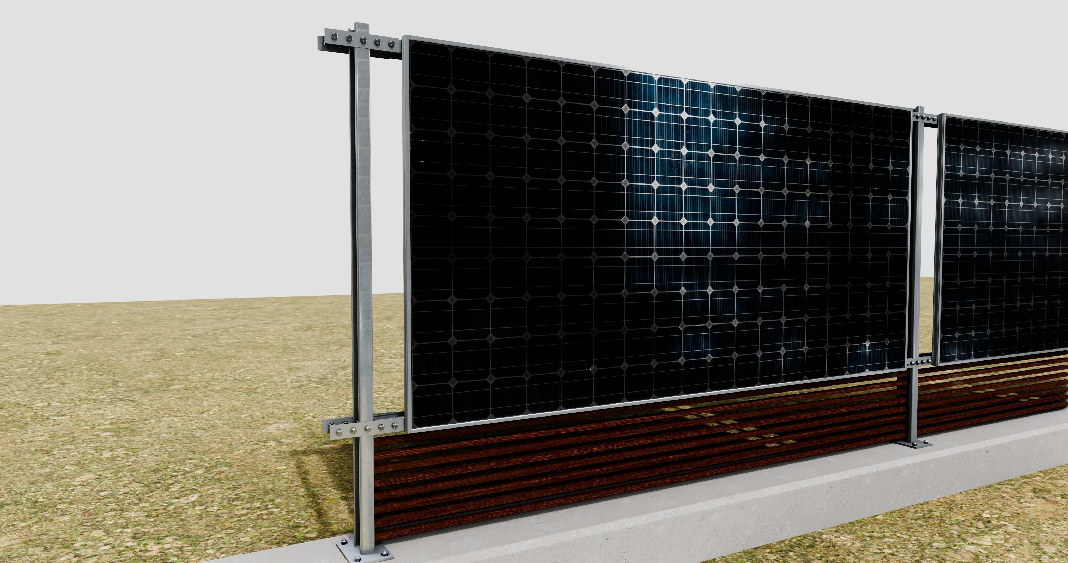Solar Panel Wall Type-1 3D model_10