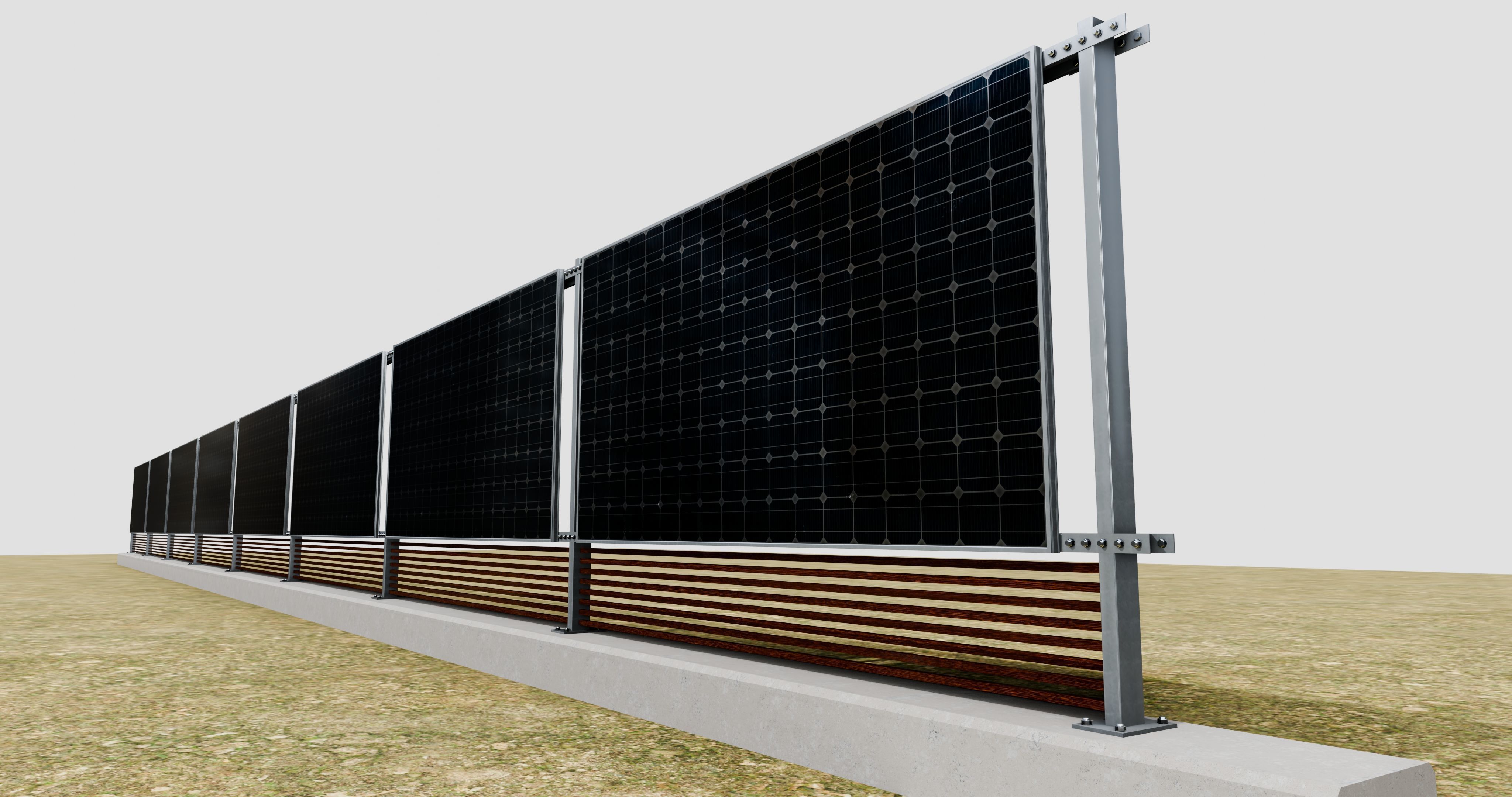 Solar Panel Wall Type-1 3D model_12