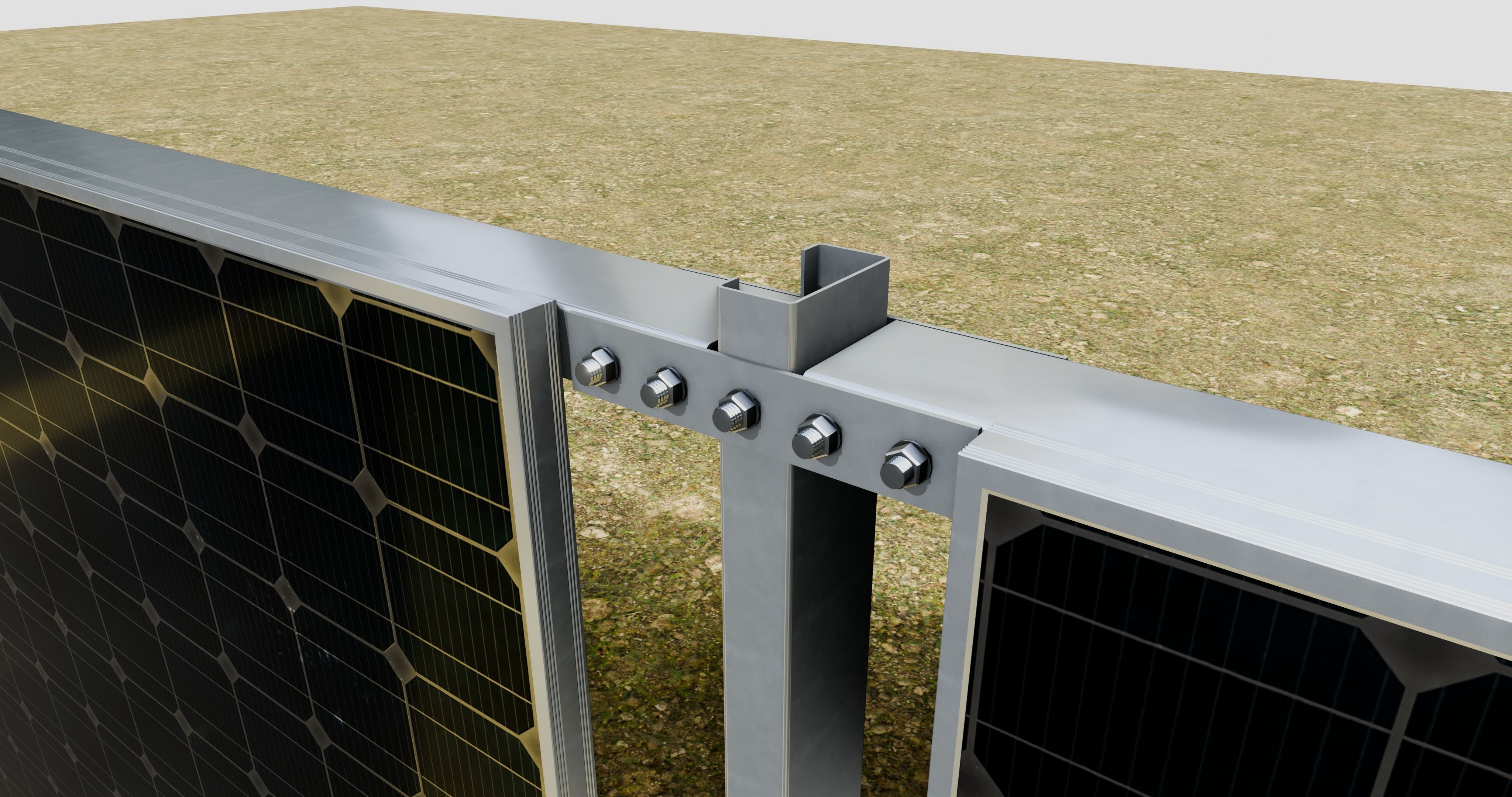 Solar Panel Wall Type-1 3D model_4