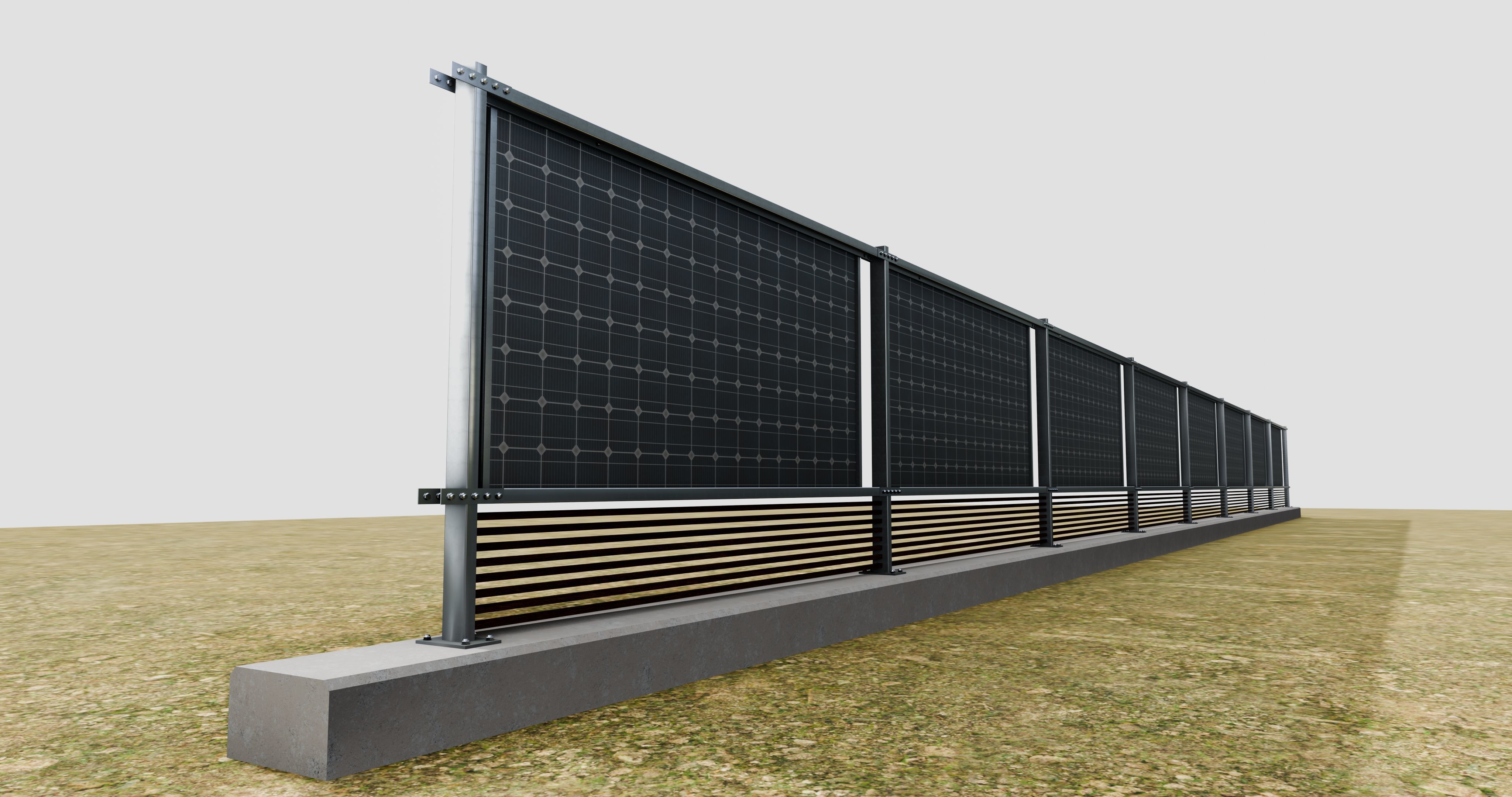 Solar Panel Wall Type-1 3D model_13