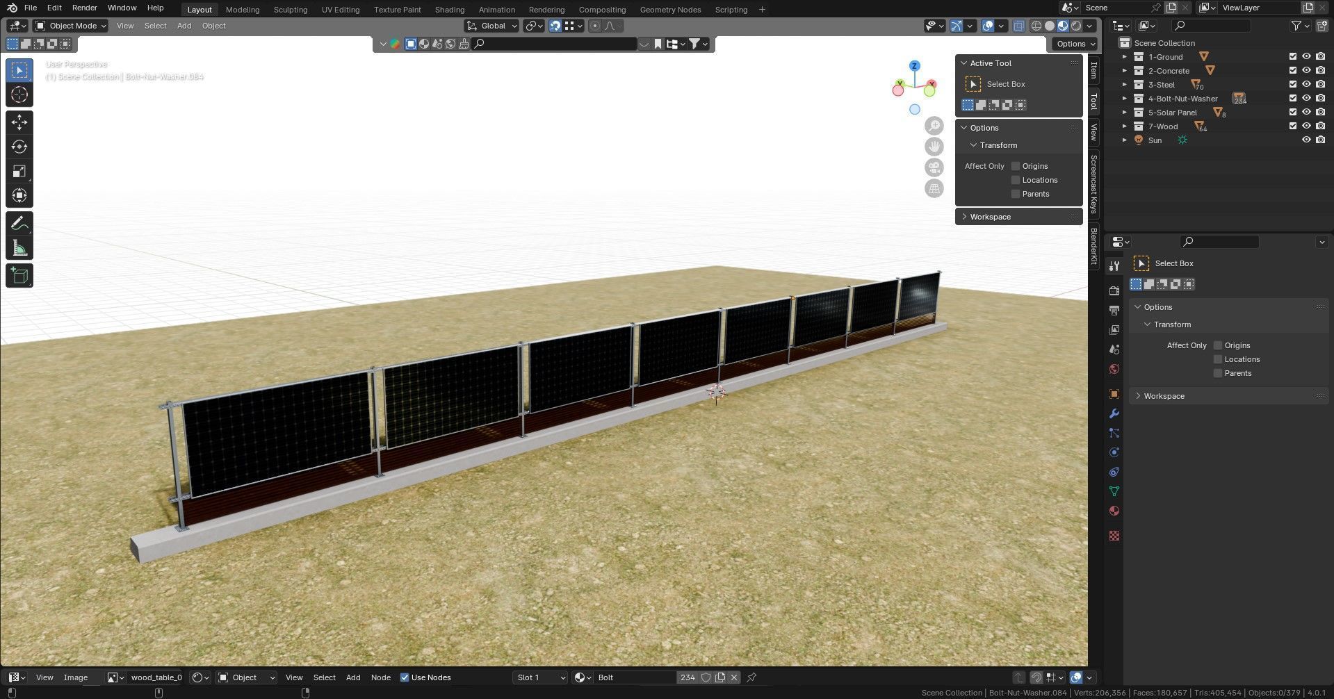 Solar Panel Wall Type-1 3D model_25