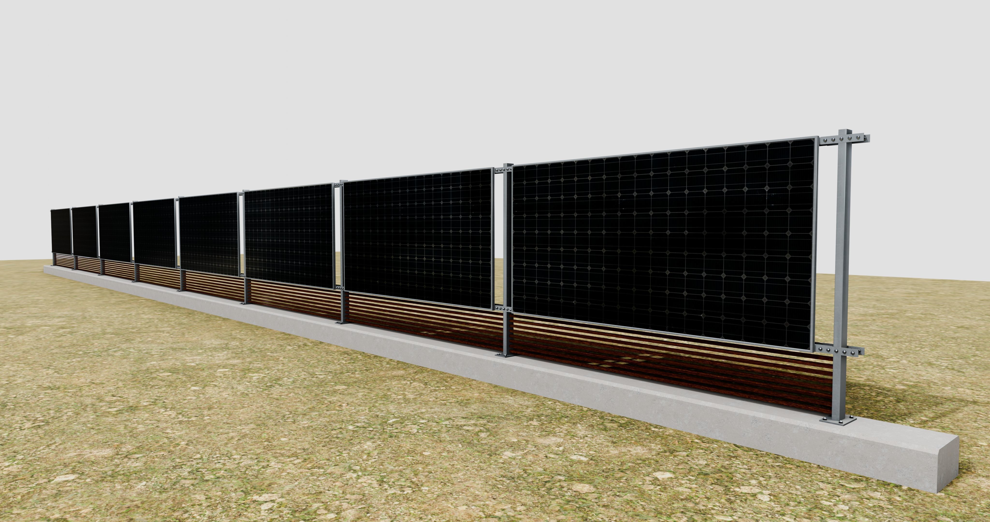 Solar Panel Wall Type-1 3D model_11