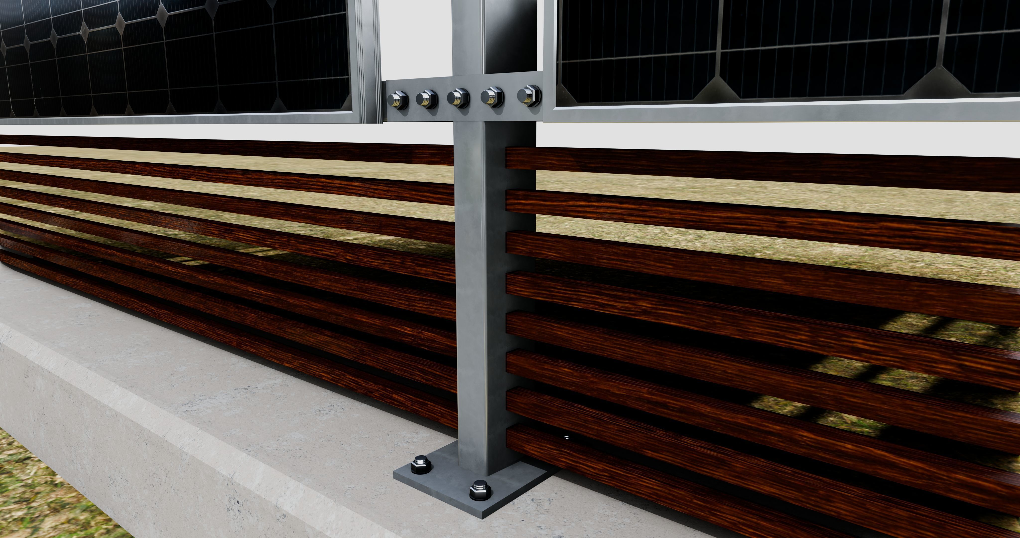 Solar Panel Wall Type-1 3D model_5