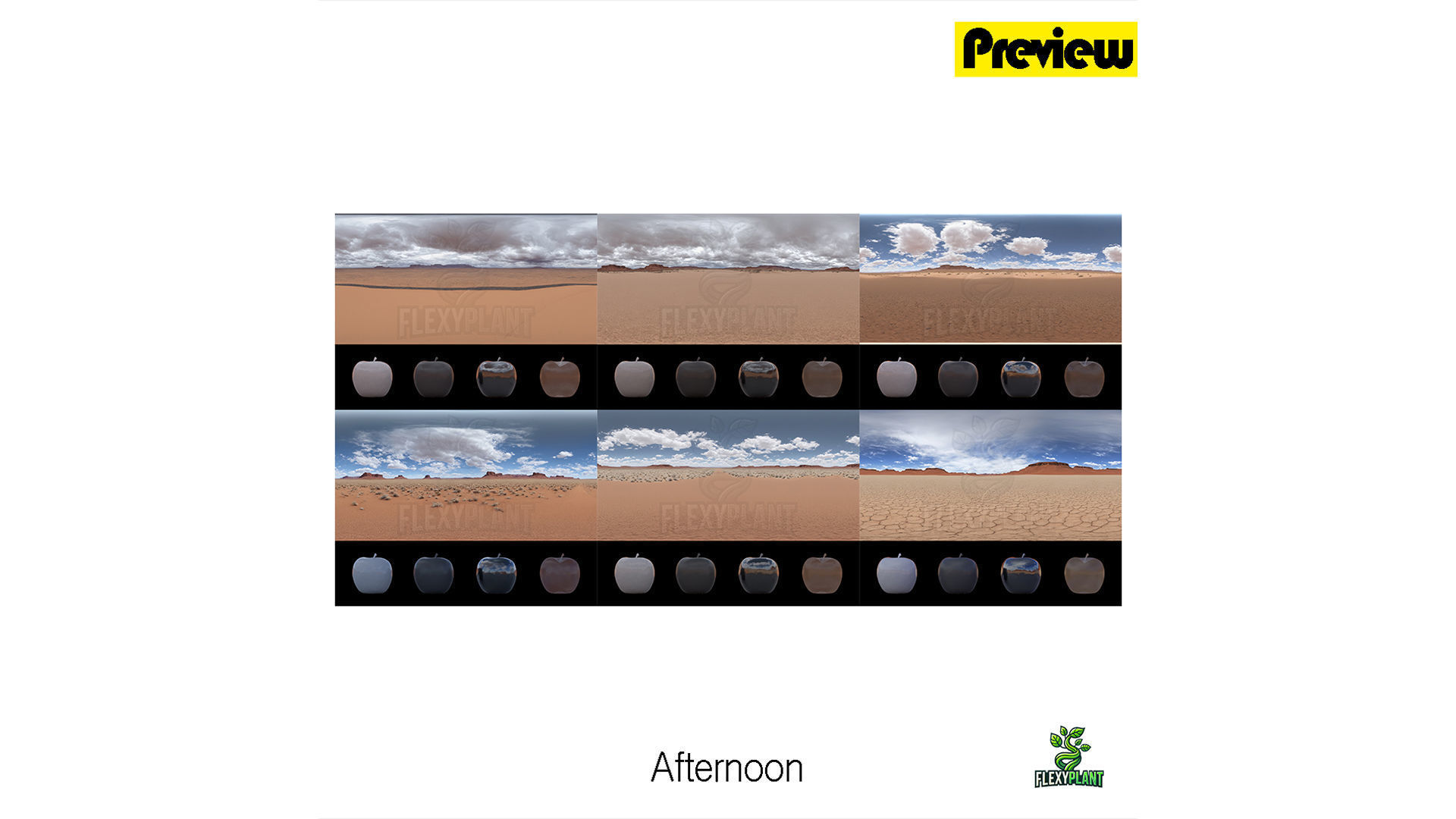 Realistic HDRI 19pcs 12k Desert Low-poly 3D model_2