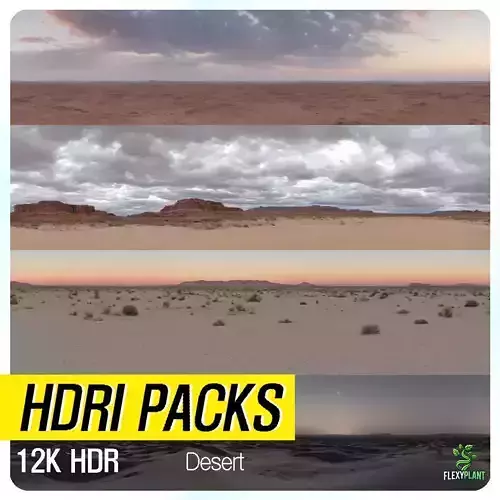 Realistic HDRI 19pcs 12k Desert Low-poly 3D model