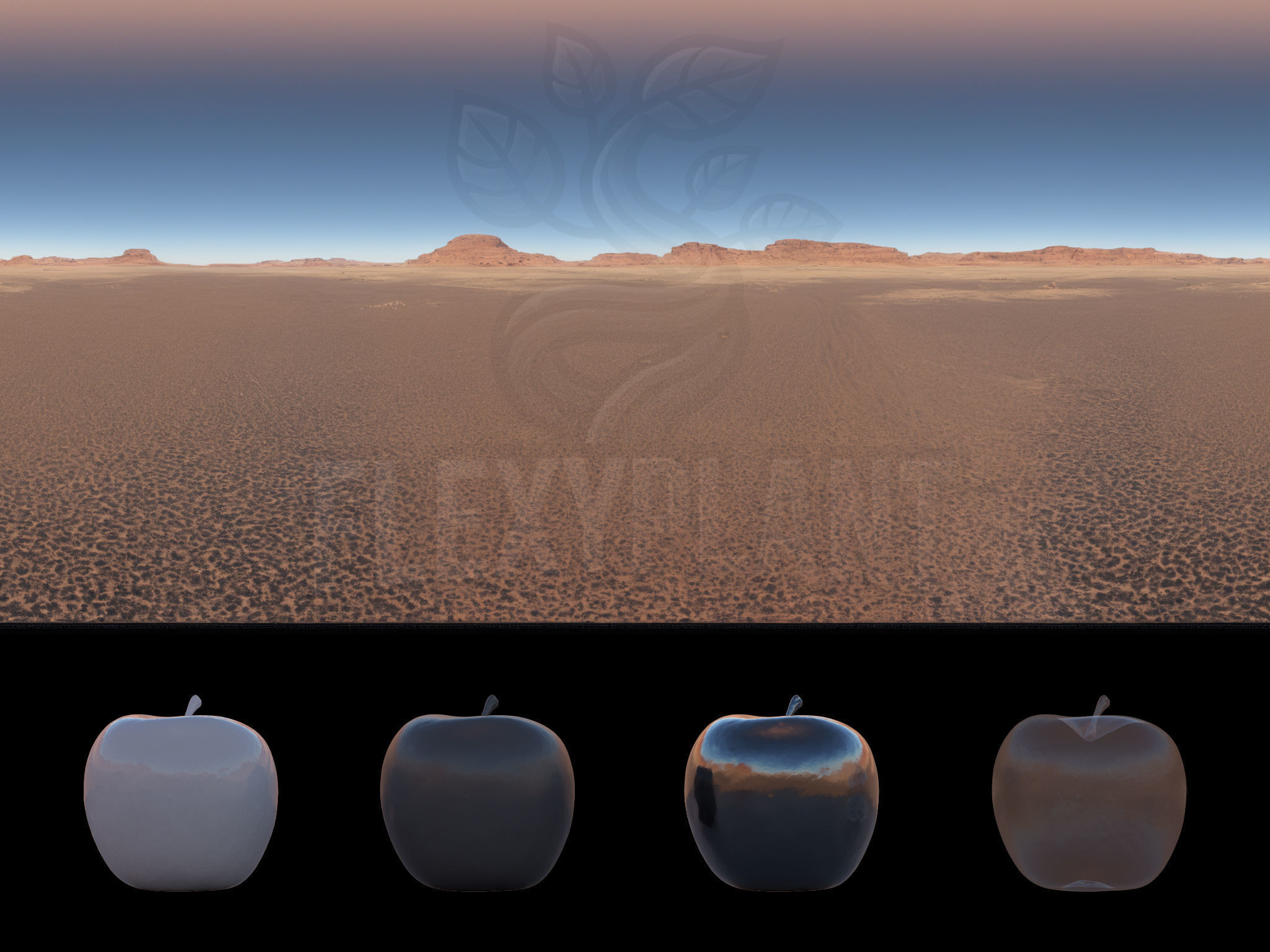 Realistic HDRI 19pcs 12k Desert Low-poly 3D model_14
