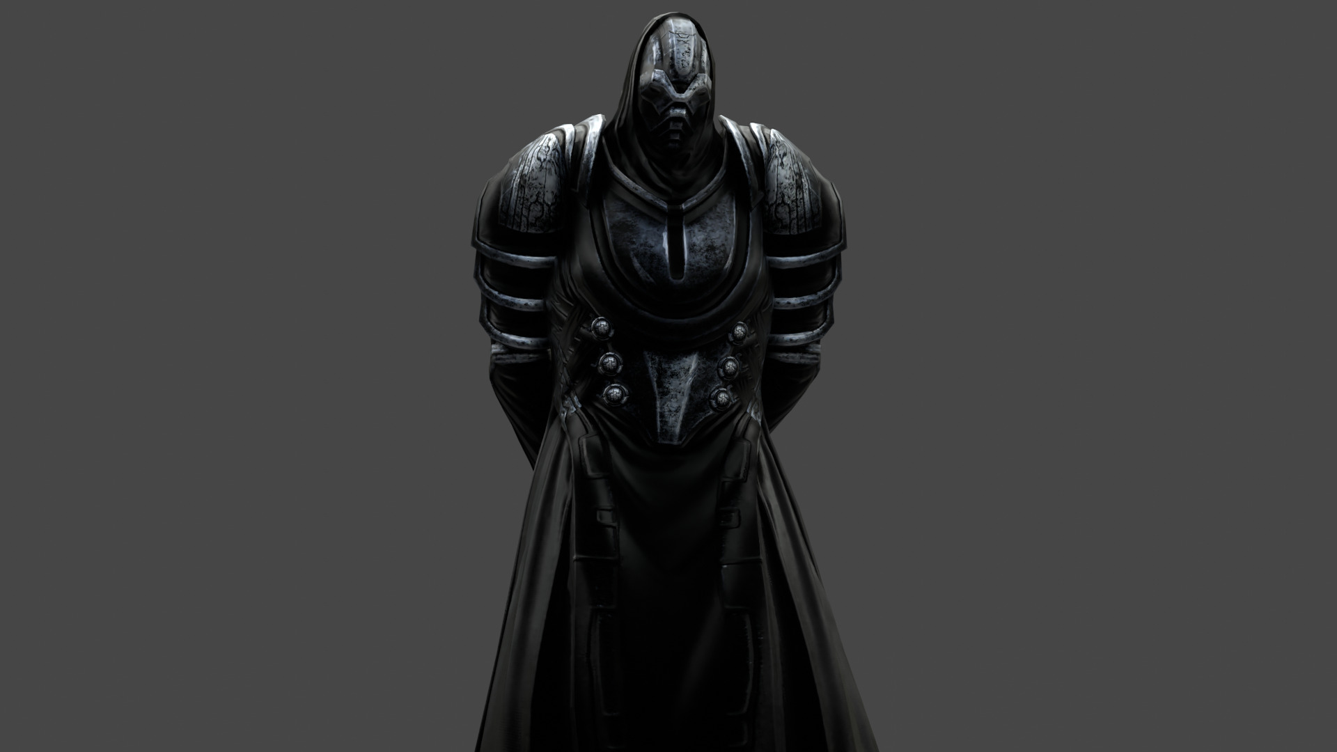 Dark Enforcer Sci-Fi Soldier Rigged and Game Ready 3D Model Low-poly 3D model_10