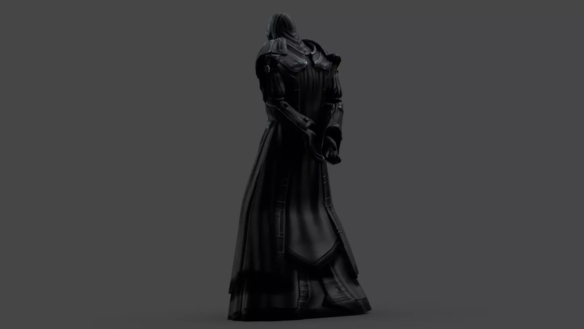 Dark Enforcer Sci-Fi Soldier Rigged and Game Ready 3D Model Low-poly 3D model_0