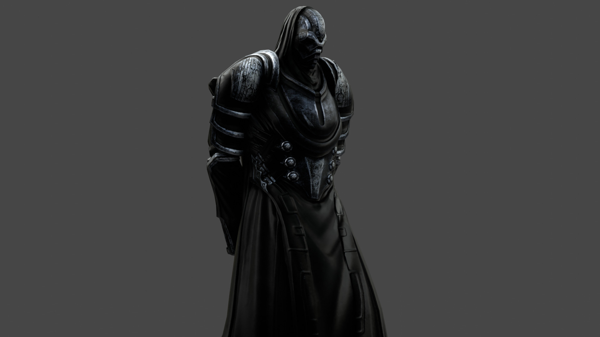 Dark Enforcer Sci-Fi Soldier Rigged and Game Ready 3D Model Low-poly 3D model_9